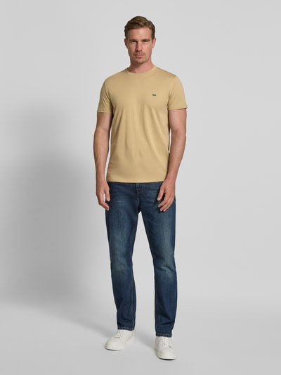 Lacoste Regular Fit T-Shirt aus reiner Baumwolle Beige 1