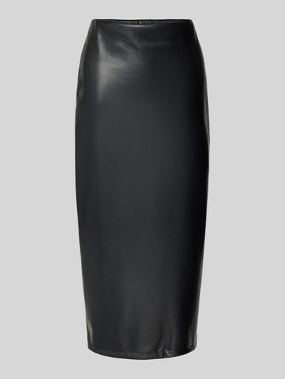 ZABAIONE Midirok in leerlook Zwart - 2