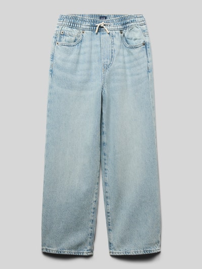 Productfoto, lichte blauwe Jeans aus Baumwoll-Lyocell-Mix mit elastischem Bund van GAP, relaxed fit, tunnelkoord, steekzakken, kindermaat