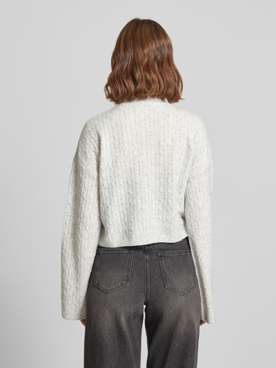 Noisy May Strickpullover mit Turtleneck Modell 'SMILLA' Hellgrau Melange 5