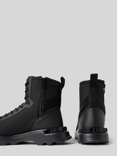 ARMANI EXCHANGE Boots met ritssluiting en labeldetails Zwart - 2