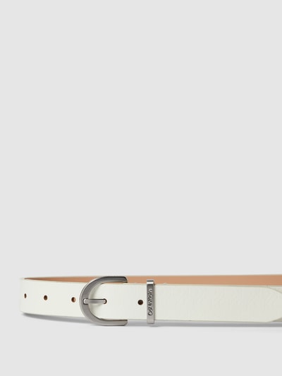CK Calvin Klein Gürtel aus Leder mit Label-Detail Offwhite 2