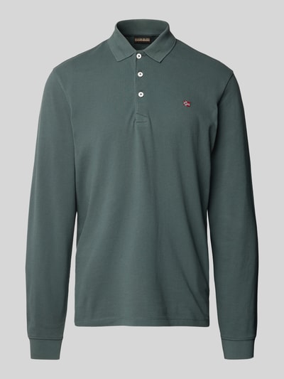 Napapijri Koszulka polo o kroju regular fit z wyhaftowanym logo model ‘EALIS’ Khaki 2