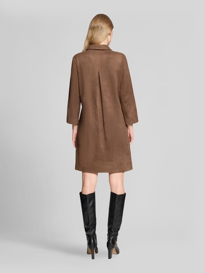 Betty Barclay Figurumspielendes Freizeitkleid mit V-Ausschnitt  Cognac 5