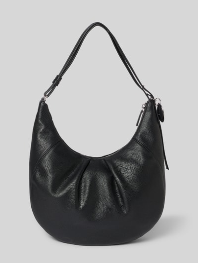 Produktfoto, Henkeltasche mit Label-Detail von CK Calvin Klein in Schwarz mit strukturierter Oberfläche und silbernen Details, Damen Henkeltasche von CK Calvin Klein