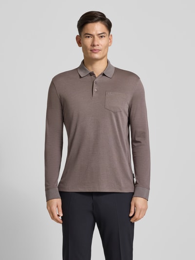 bugatti Koszulka polo z wyhaftowanym logo Średnioszary 4