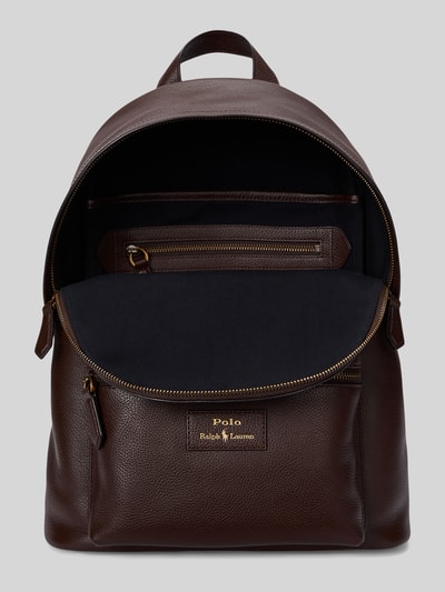 Polo Ralph Lauren Plecak z naturalnej skóry z skóry bydlęcej Ciemnobrązowy 4
