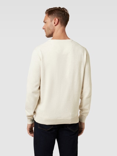 Fynch-Hatton Strickpullover mit Label-Stitching Offwhite 5