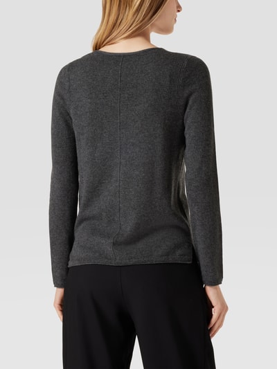 Christian Berg Woman Strickpullover aus Kaschmir mit V-Ausschnitt Anthrazit meliert 5