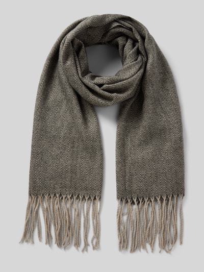 Barts Sjaal met rafels Middengrijs gemêleerd - 1