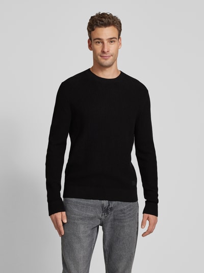 s.Oliver RED LABEL Regular fit pullover met structuurmotief Zwart - 4