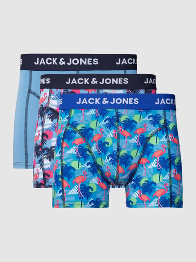 Jack & Jones Obcisłe bokserki z elastycznym paskiem z logo w zestawie 3 szt. model ‘PUEBLO’ Jasnoniebieski 1