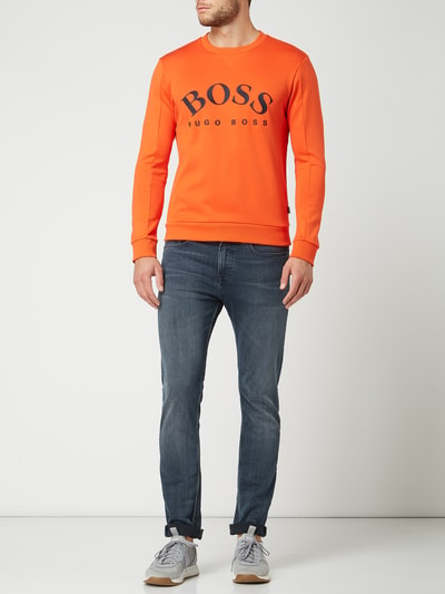 BOSS Green Sweatshirt mit Logo-Stickerei Modell 'Salbo' Orange 1