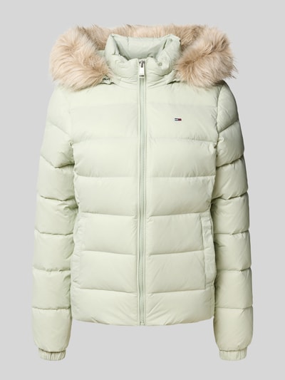 Tommy Jeans Shaped fit donsjack met logostitching  Mintgroen - 2