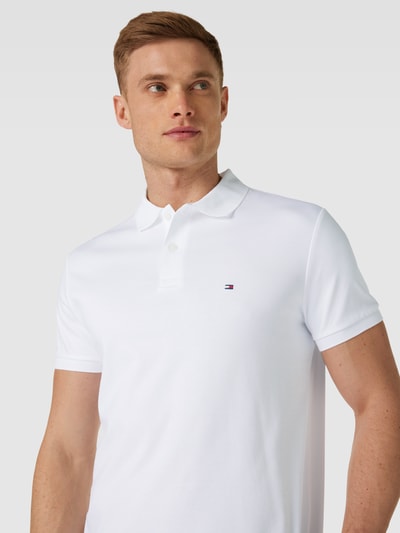 Tommy Hilfiger Regular Fit Poloshirt mit Label-Stitching Weiss 3