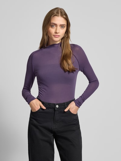 Review Longsleeve mit Stehkragen Purple 4