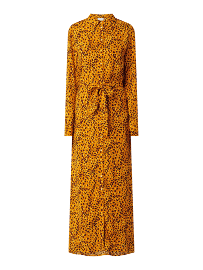 Vila Blousejurk van viscose met tailleriem Oranje - 2