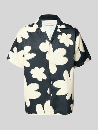 ANOTHER COTTON LAB Relaxed Fit Freizeithemd mit Resortkragen Black 2