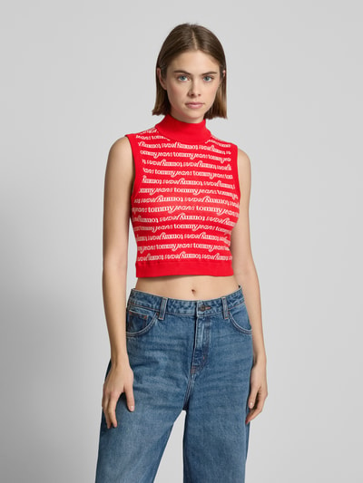 Tommy Jeans Strickpullunder mit Rollkragen Rot 4