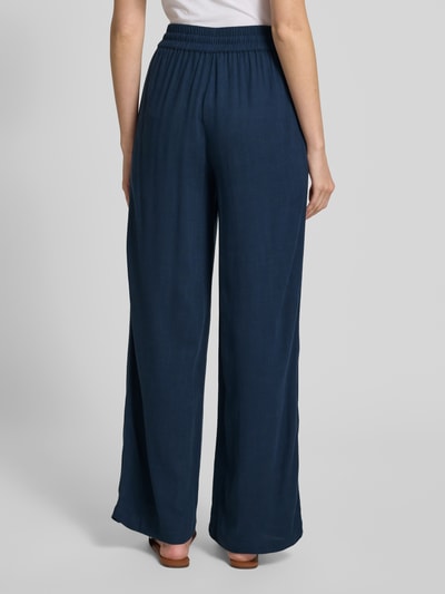 Selected Femme High Waist Hose aus Viskose-Leinen-Mix Modell 'VIVA-GULIA' Dunkelblau 5
