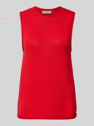 MOS MOSH Top z dzianiny z okrągłym dekoltem model ‘AUBIN’ Czerwony 2