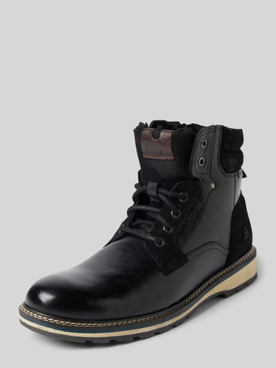 BULLBOXER Schnürstiefel mit Label-Detail Black 1