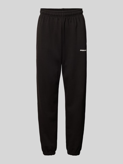 Pegador Sweatpants met labelstitching Zwart - 2