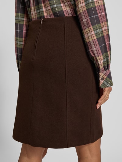 Christian Berg Woman Spódnica o długości do kolan z wszytym zamkiem błyskawicznym Czekoladowy 3
