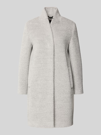ICONS Cinzia Rocca Lange jas van een mix van katoen en alpaca met opstaande kraag Lichtgrijs gemêleerd - 2