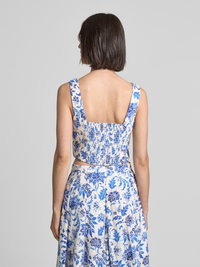 Mango Crop Top mit Karree-Ausschnitt Modell 'INDIGO' Beige 5