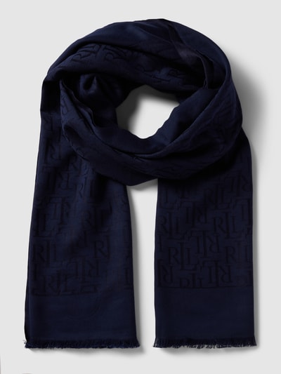 Lauren Ralph Lauren Sjaal met all-over logomotief Marineblauw - 1