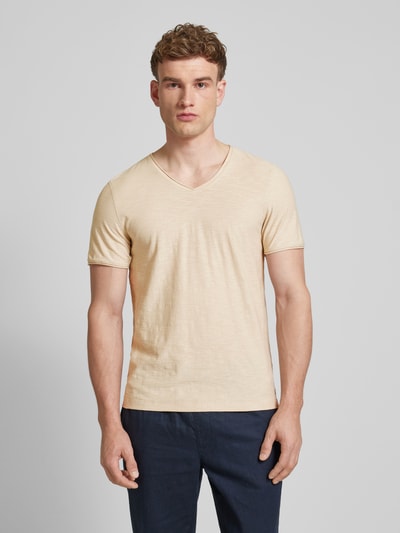 MCNEAL T-Shirt mit V-Ausschnitt Beige 4