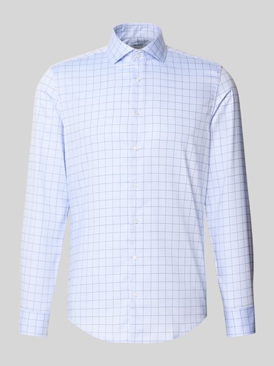 Seidensticker Slim fit zakelijk overhemd met kentkraag Bleu - 2
