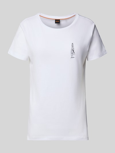 BOSS Orange Regular fit T-shirt van puur katoen, model 'C_ELOVE_1' Wit - 2