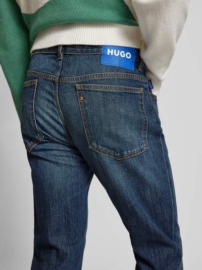 Hugo Blue Regular Fit Jeans mit 5-Pocket-Design Modell 'Ash' Jeansblau 3