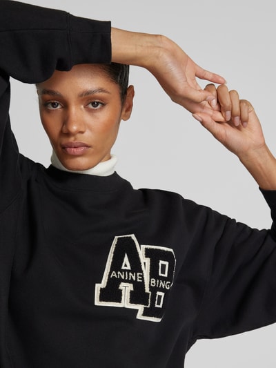 Anine Bing Oversized Sweatshirt mit Label-Detail Black 3