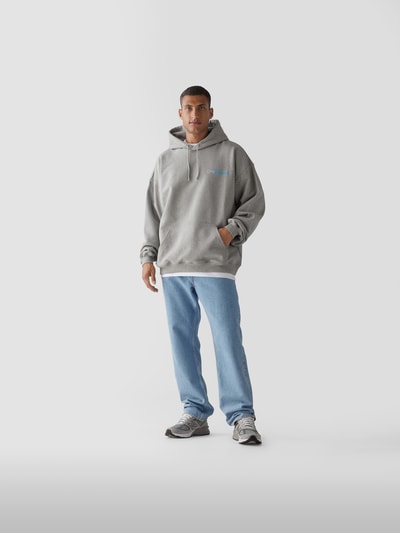 VETEMENTS Oversized Hoodie mit Brand-Print Mittelgrau Melange 1