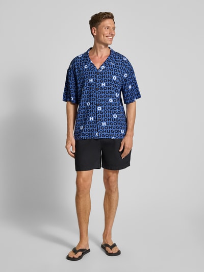 HUGO Relaxed Fit Freizeithemd aus reiner Viskose Modell 'CALAL' Bleu 1