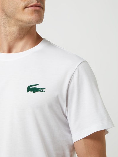 Lacoste T-Shirt mit Label-Detail Modell 'Croco Flock' Weiss 3