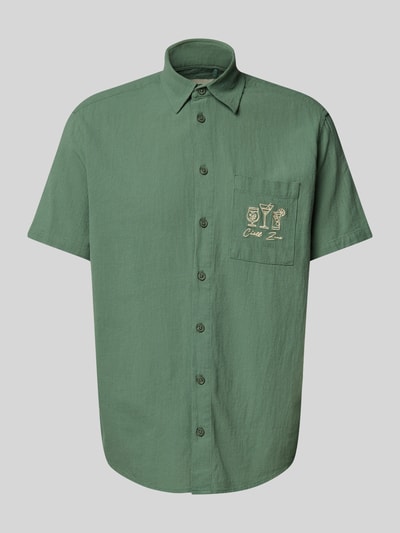 Blend Slim fit vrijetijdsoverhemd met stitchingdetails, model 'APOLLO' Olijfgroen - 2