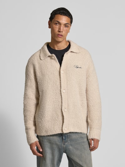Pegador Kurtka z dzianiny z wykładanym kołnierzem i wyhaftowanym logo Écru 4