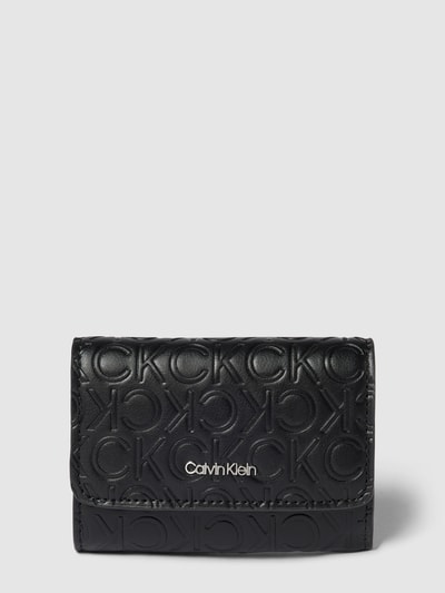 CK Calvin Klein Portemonnaie mit Label-Details und Druckknopfverschluss Black 1