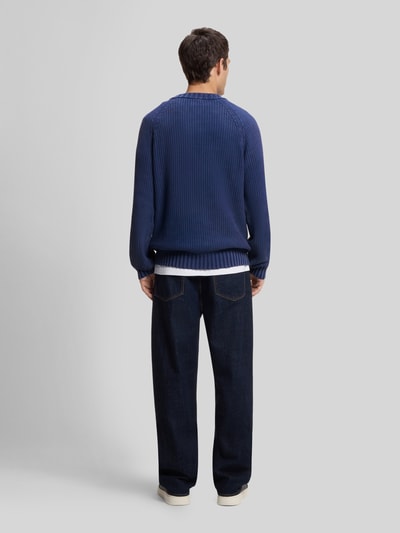 HUGO Blue Regular Fit Pullover mit Label-Patch Marine 5