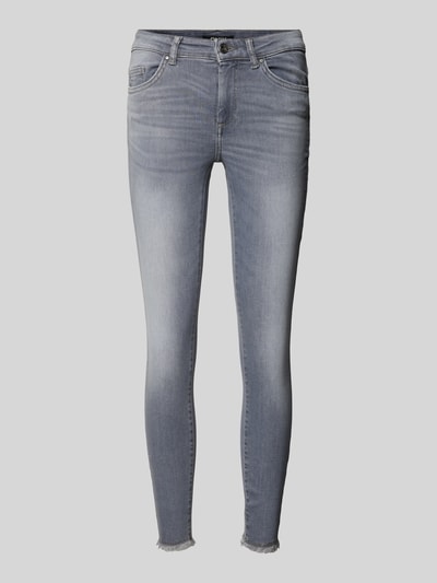 Only Skinny Fit Jeans mit Baumwoll-Anteil Modell 'BLUSH' Mittelgrau Melange 2