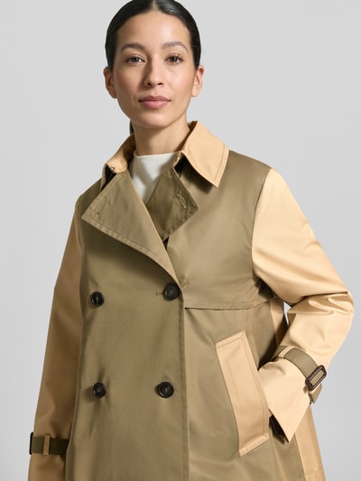 Weekend Max Mara Korte Trenchcoat van katoenmix Kaki gemêleerd - 3