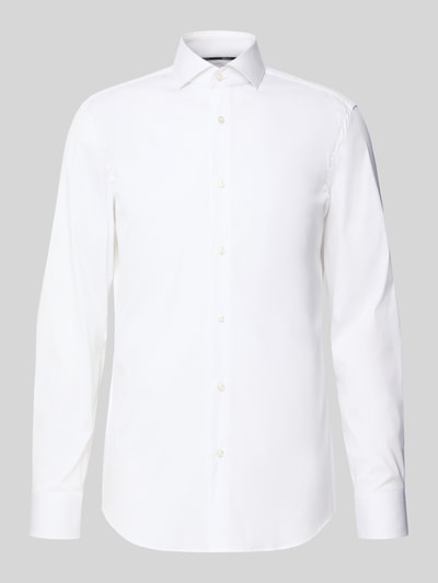 BOSS Slim fit zakelijk overhemd met stretch, model 'Hank Hai' Wit - 2