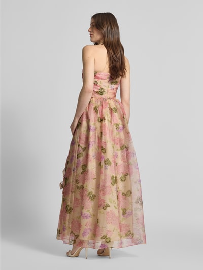 Max Mara Studio Maxikleid aus Seide in trägerlosem Design Modell 'LISETTA' Hellrosa 5