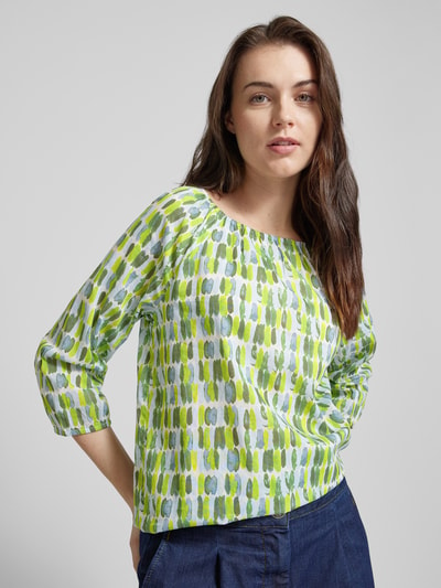 Montego Bluse mit Allover-Muster Hellgruen 3