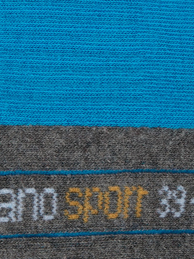 camano Sokken met labelprint in een set van 4 paar Turquoise - 3