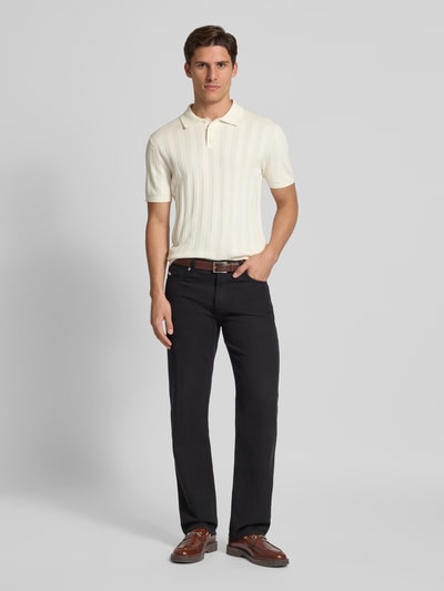 MCNEAL Regular Fit Strickpolo mit Strukturmuster Ecru 1